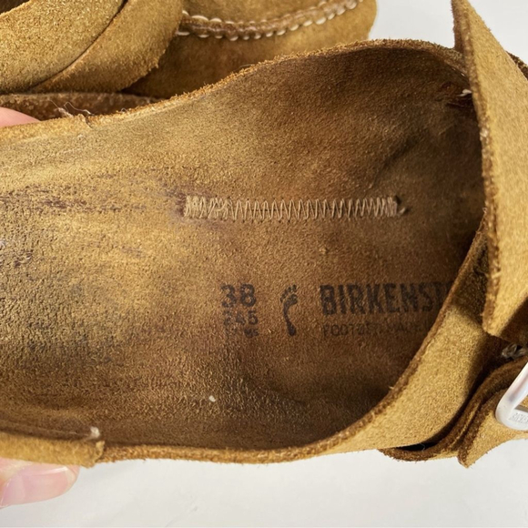 Birkenstock Buckley Tan Suede Mules - Picture 9 of 12